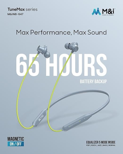 M&I TuneMax NB-647 Wireless Neckband Earphone